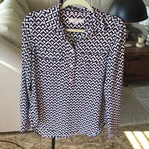 Loft popover blouse